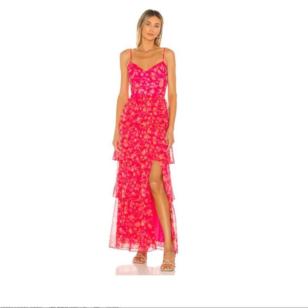 Amanda Uprichard Thaddea Maxi Dress in Brookside Size XS│Worn Once